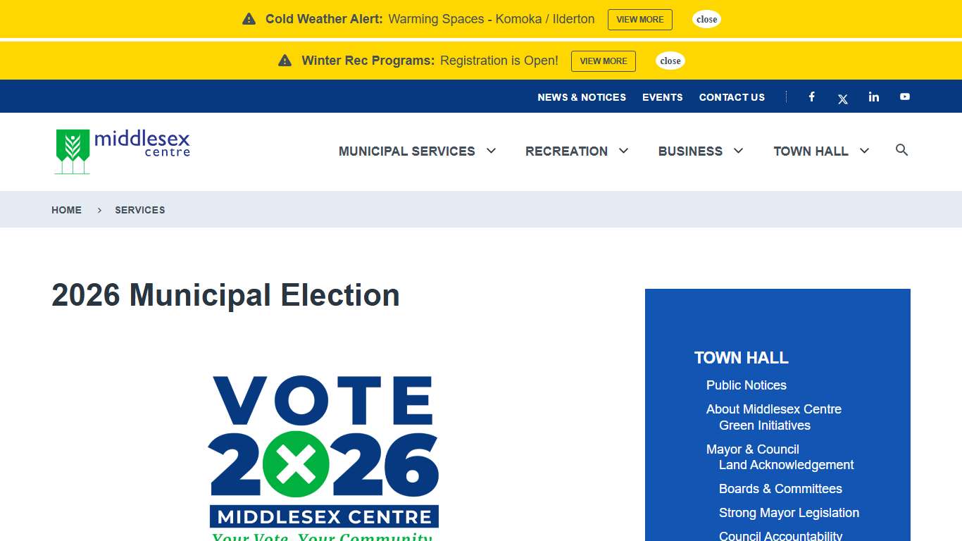 2026 Municipal Election | Middlesex Centre