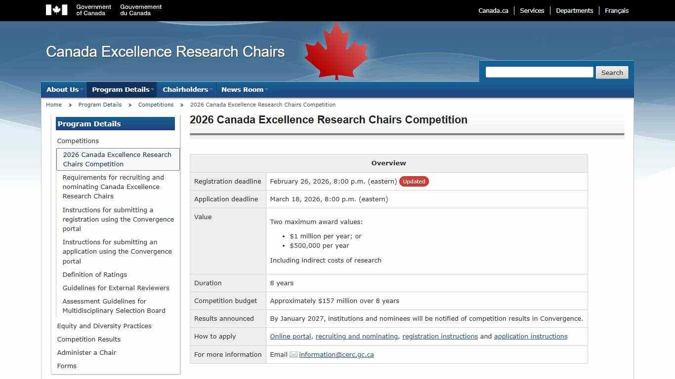 Canada Excellence Research Chairs - Home